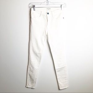 Frame Denim Le High Skinny White Denim Jeans 26